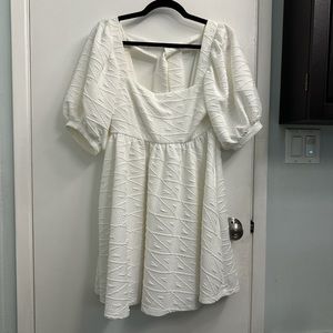 Free People "Violet Mini Dress" Size M in Ivory